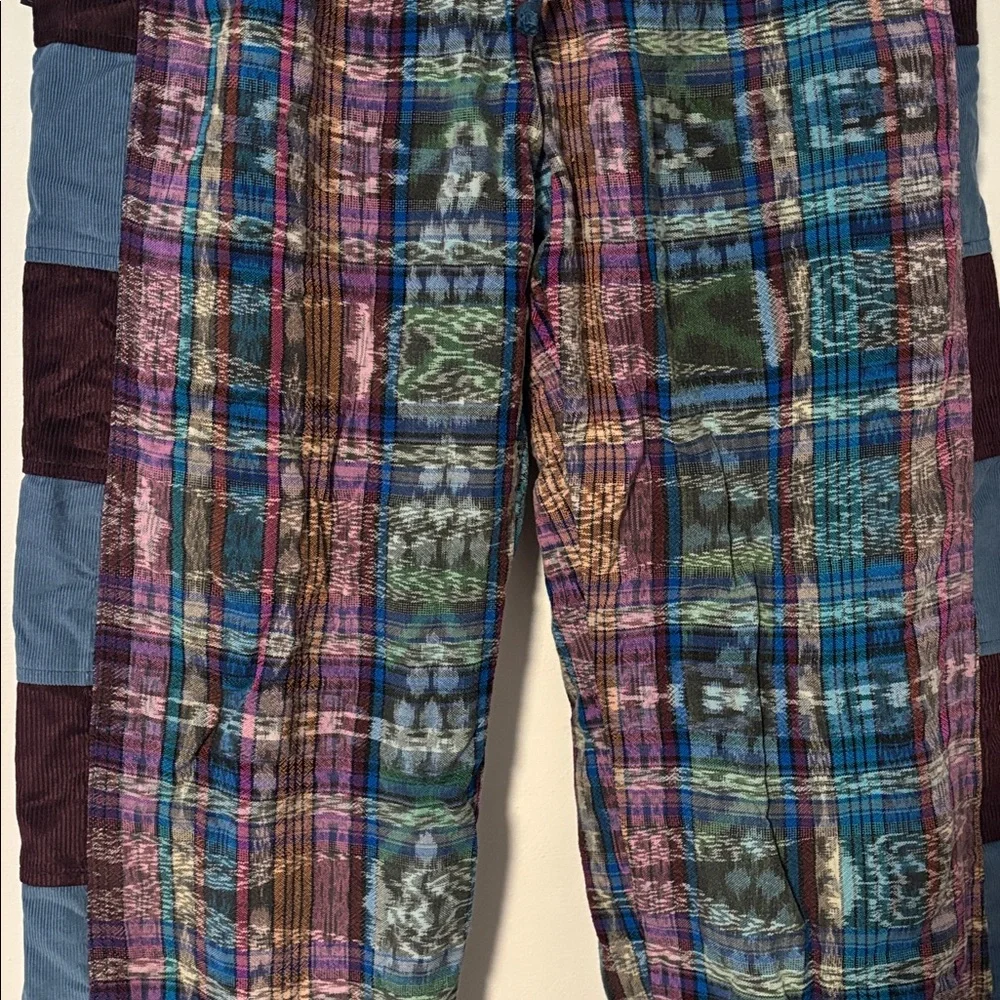 Ixchel Hippie Multicolor 100% cotton with fleece lining Men's Pants Sz M - Picture 2 of 8